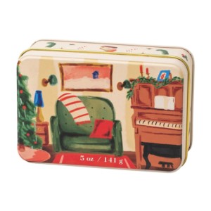 Ароматна соева свещ Падивакс в кутия за Коледа - Пиано - Нар и смърч